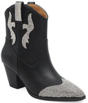 Black Sparkle Western Zane Bootie