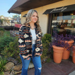 Black Mix Fleece Aztec Jacket