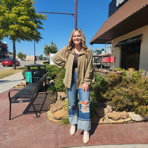 Western Button Front Jacket Top