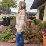 Pink Plaid Sherpa Jacket