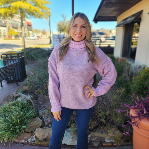 Lavander Wide Neck Sweater