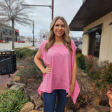 Pink Mineral Wash  Slub Top