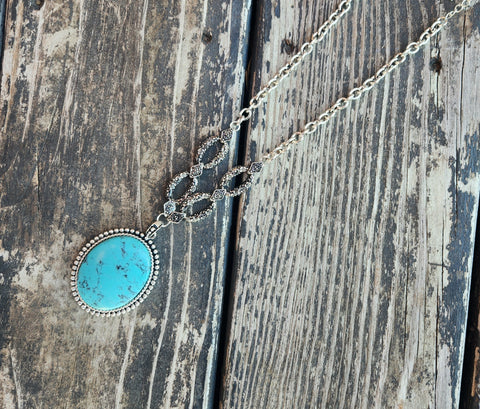 Western Turquoise Pendant Necklace