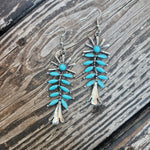 Silver & Turquoise Stone Earring