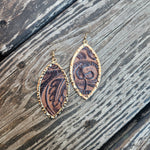 Tooled Leather & Metal Earring