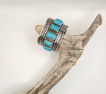 Turquoise Feather Silver Bracelet