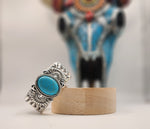 Turquoise Medallion Silver Bracelet