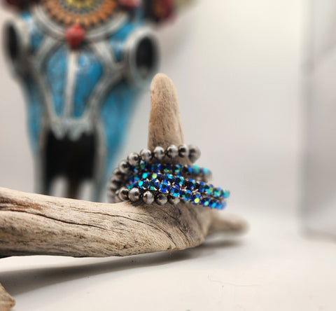 Navajo Beaded Blue Bracelet Set