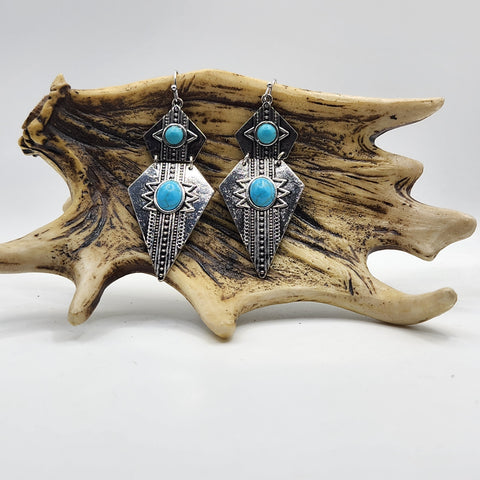 Aztec Tribal Turquoise Earring