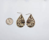 Sunflower Gold Teardrop  Earring