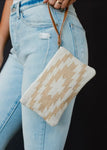 Panache Cream & Tan Aztec Wristlet