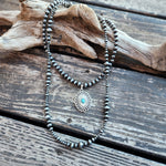 Navajo Beaded Necklace Set Turquoise