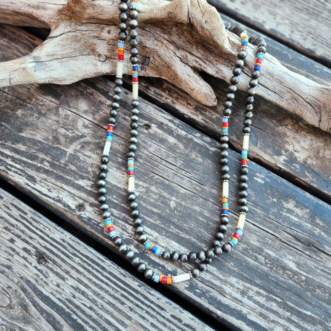 Navajo Beaded Necklace Set Mix Color