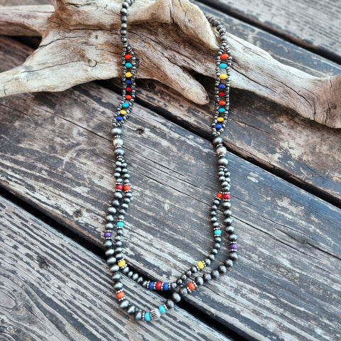 Navajo Beaded Necklace Mix Color