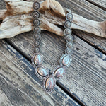 Silver Solid Concho Necklace