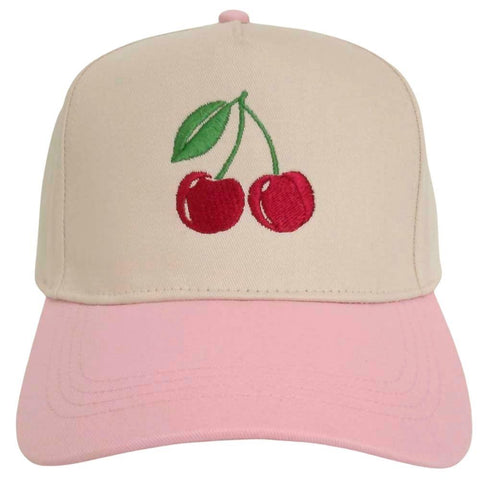 Cherries Ball Cap Pink