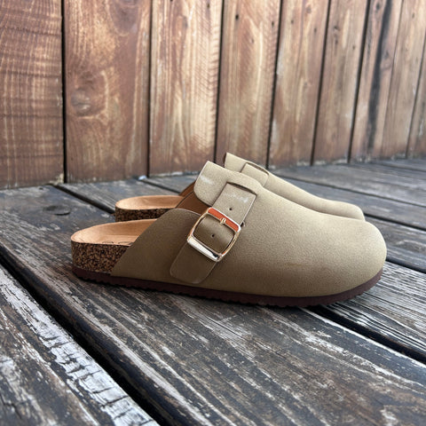 Light Tan Berk Slip On Mule