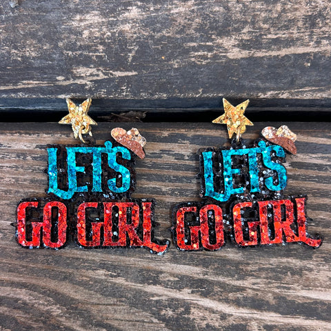 Lets Go Girl Glitter Earring