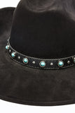 Turquoise Accent Cowboy Western Hat