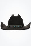 Turquoise Accent Cowboy Western Hat