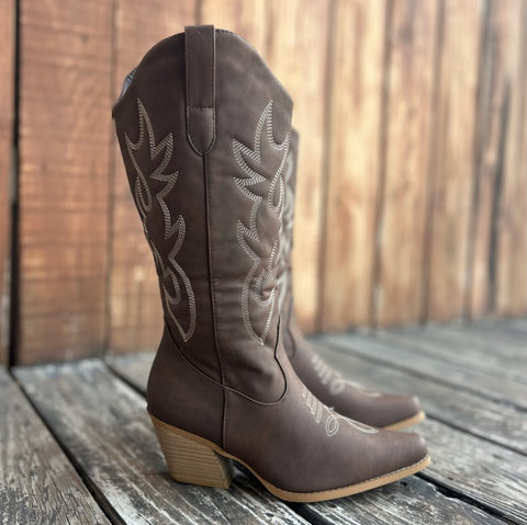 Brown Tall Western Creek Boot