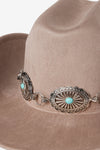 Embellished Concho Taupe  Cowboy Western Hat