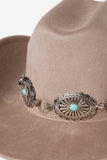 Embellished Concho Taupe  Cowboy Western Hat