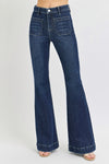 Risen High Rise Flare Patch Pocket Jeans