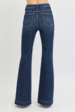 Risen  HIGH RISE FLARE FRONT PATCH POCKET JEANS