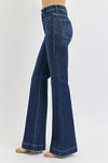 Risen  HIGH RISE FLARE FRONT PATCH POCKET JEANS