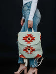 Panache Mint & Multicolored Aztec Backpack