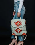 Panache Mint & Multicolored Aztec Backpack