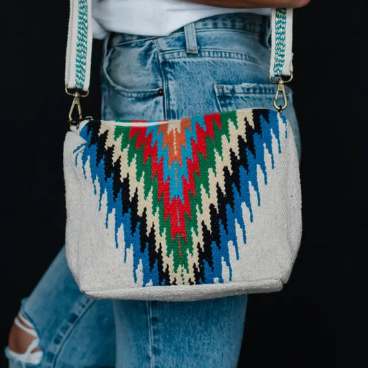 Panache Beige & Multicolored Aztec Crossbody