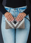 Panache Taupe,Cream,Black Aztec Wristlet