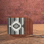 Wrangler Southwestern Art Print Mini Zip Card Case -Gray