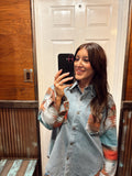 Aztec Denim  Jacket