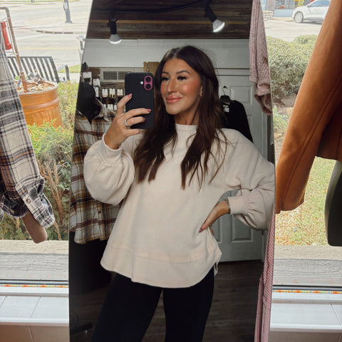Oversized Casual Knit Cutout Top