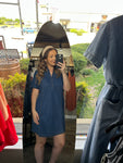 Dark Denim Zipper Dress