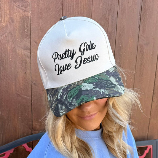 Pretty Girls Love Jesus Hat Camo