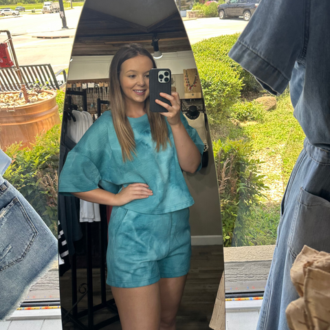 Mineral Wash Lounge Set Teal