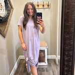 Lilac T Shirt Maxi Dress