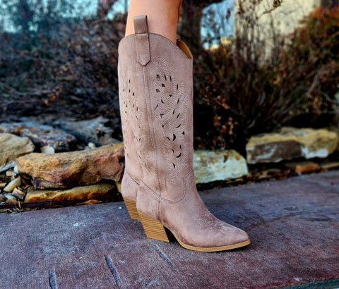 Tall Mocha Cutout Boot Lena