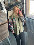 Aztec Graphic Oversized Shacket Jacket