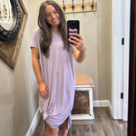 Lilac T Shirt Maxi Dress