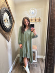 Olive High Low Maxi Dress