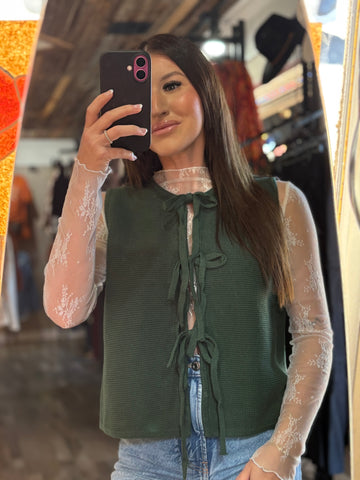 Bow Detail Sweater Vest