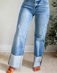 Risen High Rise Ankle Cuff Jean