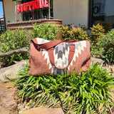 Panache White Mix Multicolored Aztec Duffel Bag