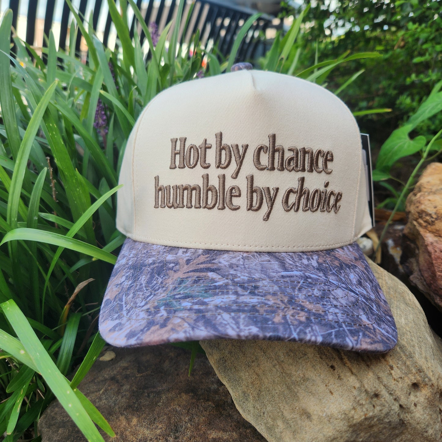 Hot by chance humble by choice Ball Cap
