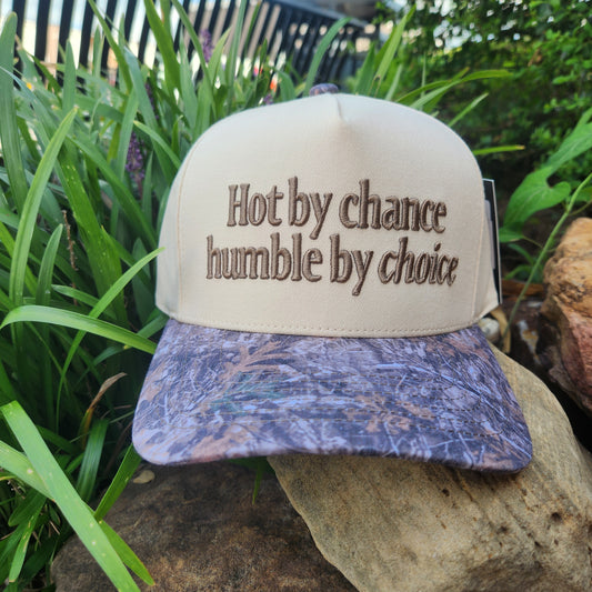 Hot by chance humble by choice Ball Cap